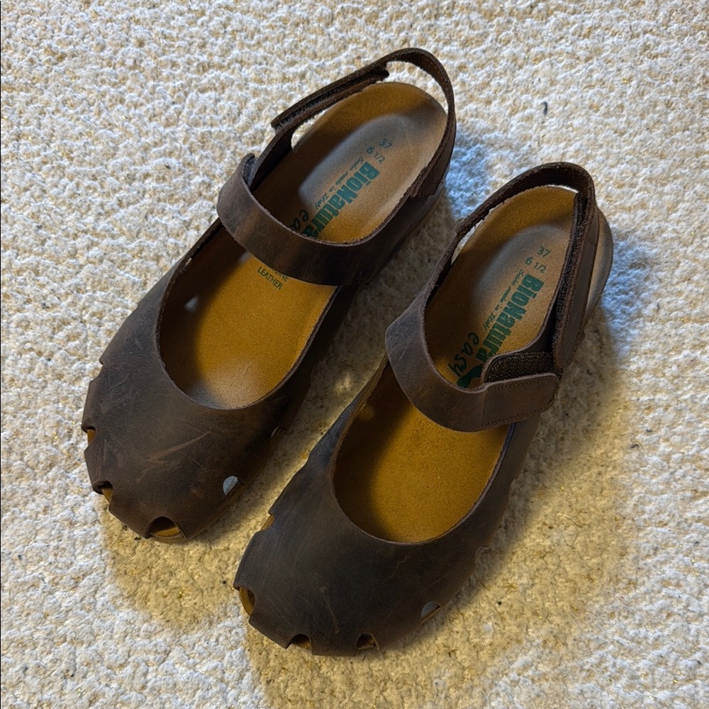 Brown Leather Sandals by Brand